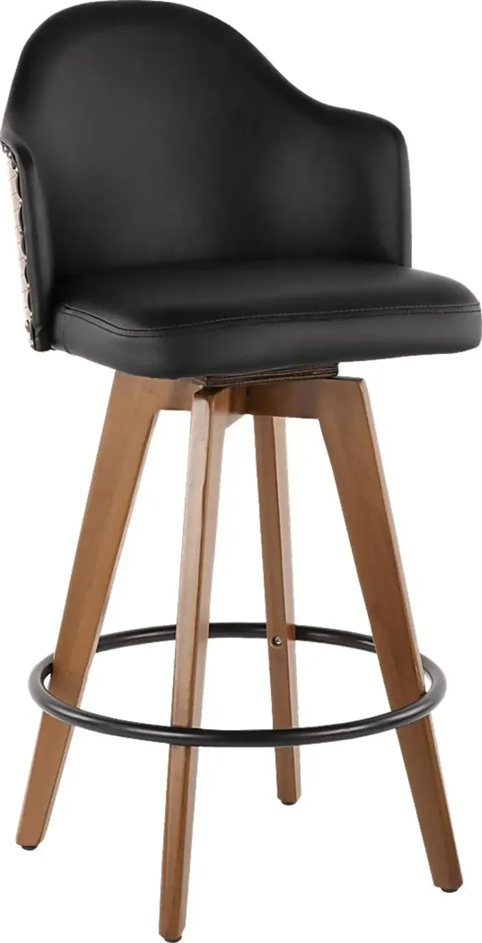 Abinger Black Swivel Counter Height Stool