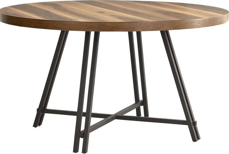 Loft Side Brown Round Dining Table