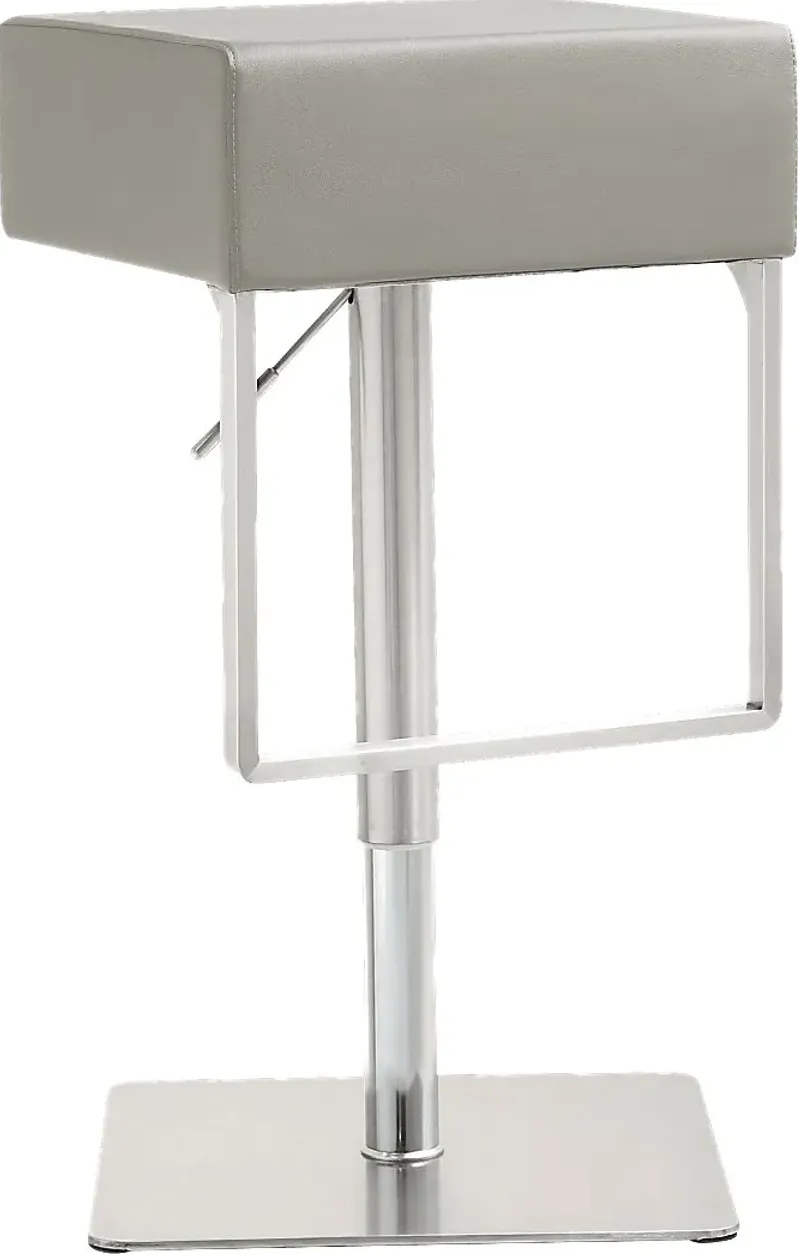 Cadiz Gray Adjustable Swivel Barstool