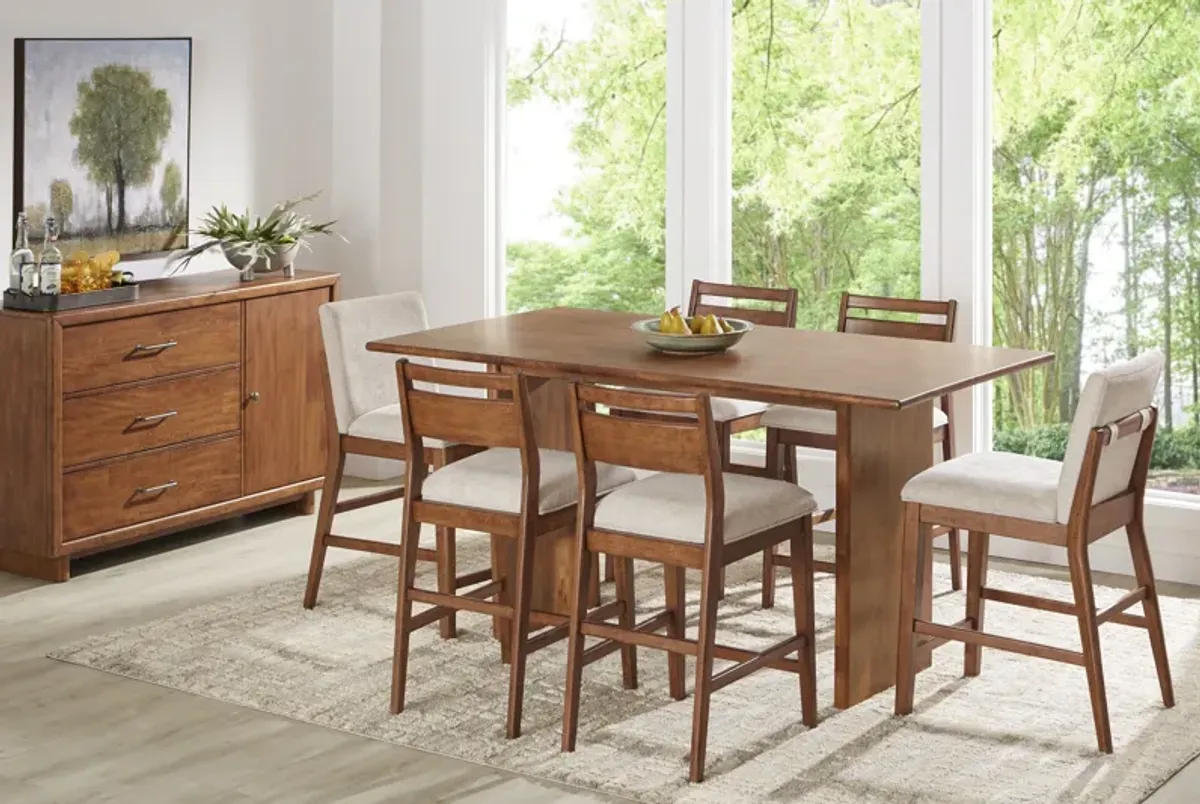 Surrey Ellis Brown 7 Pc Counter Height Dining Room