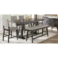 Hill Creek Black 6 Pc Counter Height Dining Room