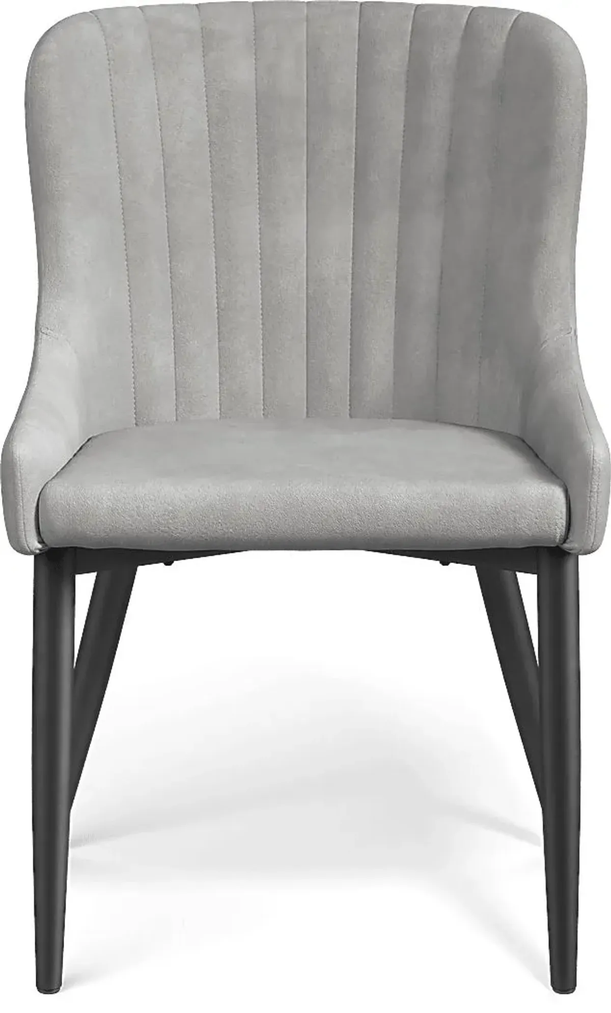 Hollybrooke Black 5 Pc Round Dining Room with Gray Chairs