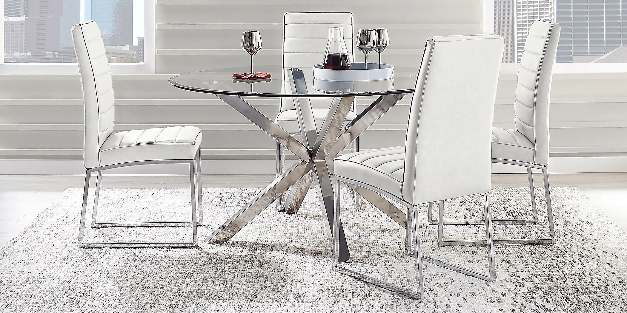 Linton Park Silver Round Dining Table