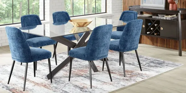 Hollybrooke Black 5 Pc Dining Room with Midnight Chairs