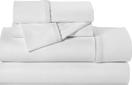 Dri-Tec Performance White 4 Pc Queen Bed Sheet Set