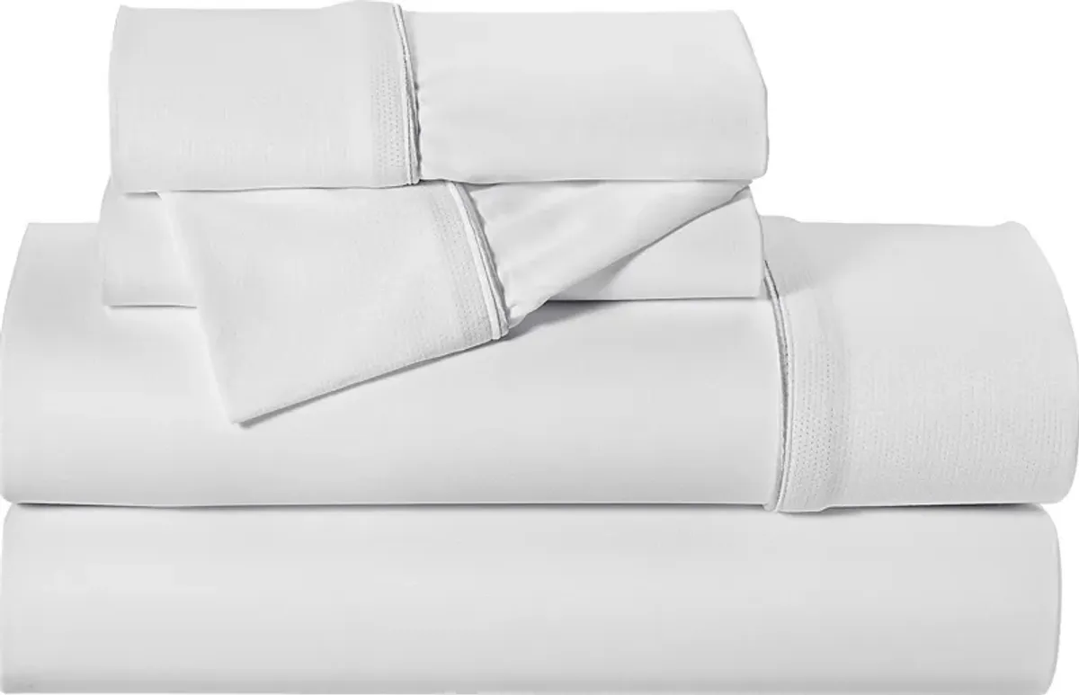 Dri-Tec Performance White 5 Pc Split King/California King Bed Sheet Set