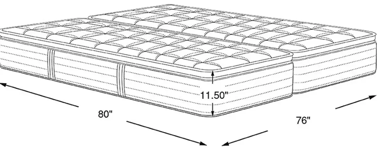 Beauty Sleep Oceana Mist Medium Hybrid Split King Mattress (2 TWXL)