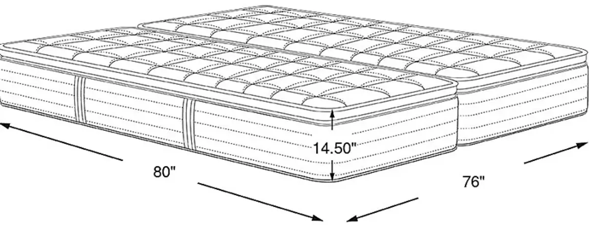 Beautyrest Black Hybrid Series Two Medium Apex Top Split King Mattress (2 TWXL)