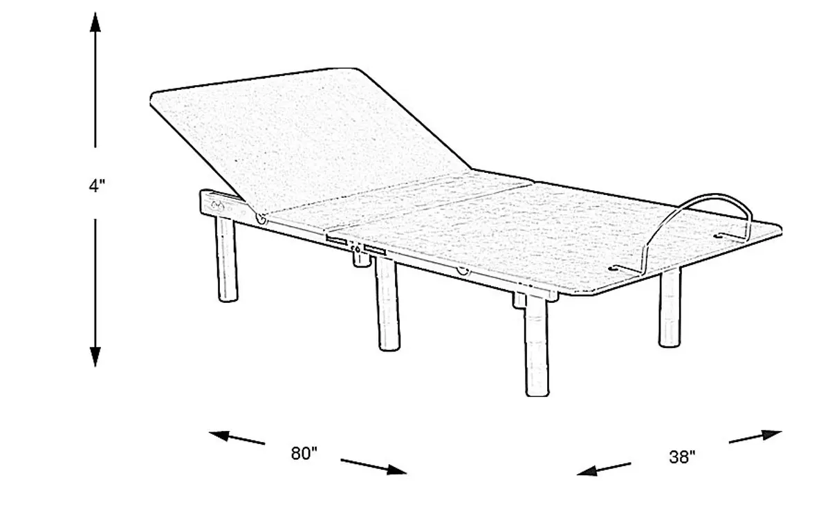 RTG Sleep 2900 Twin XL Head Up Only Adjustable Base