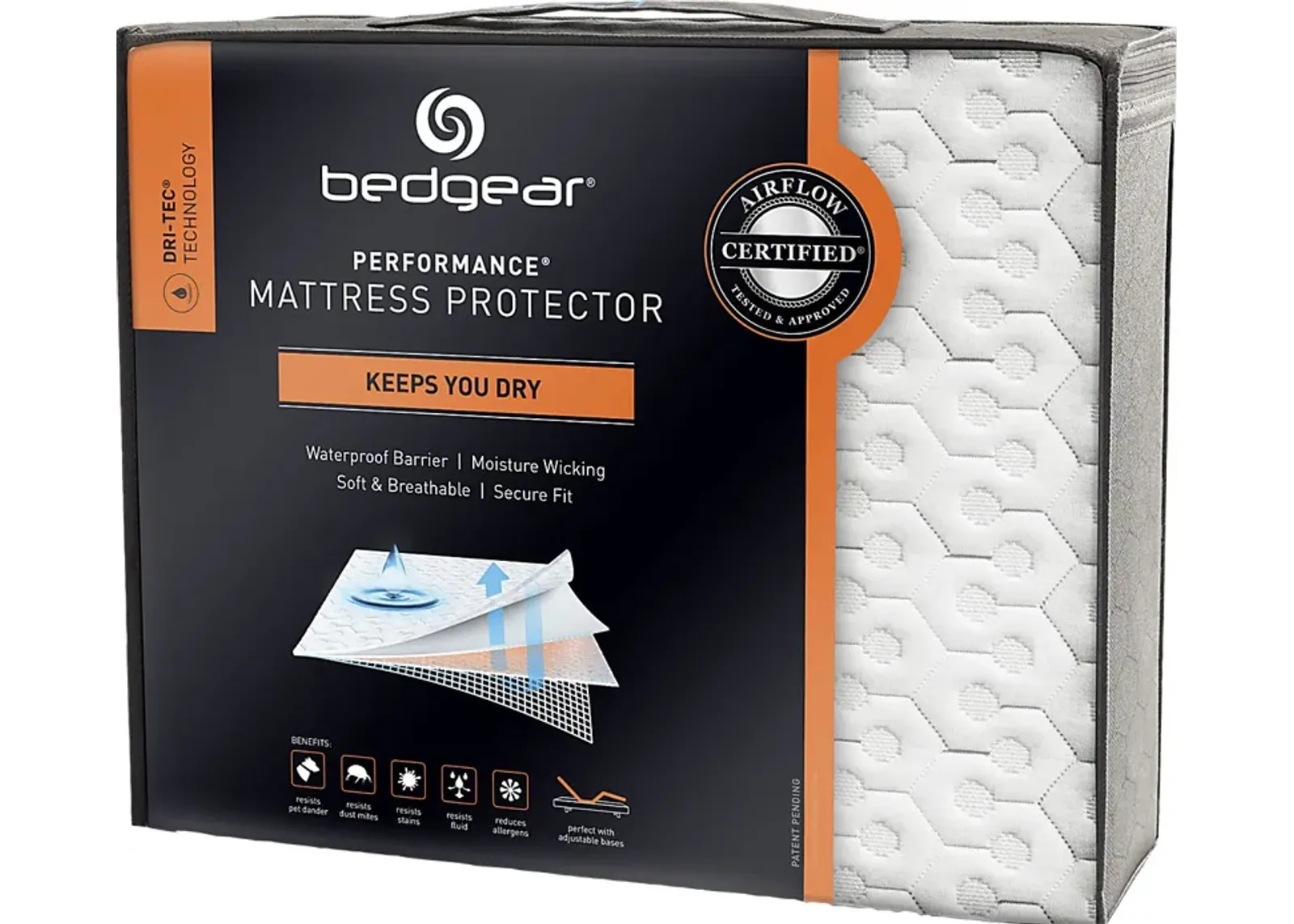 Bedgear DriTec Split King Mattress Protector (2 TWXL) by Rooms To Go