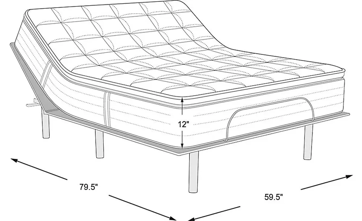 Therapedic Milford Queen Mattress with Head Up Only Base