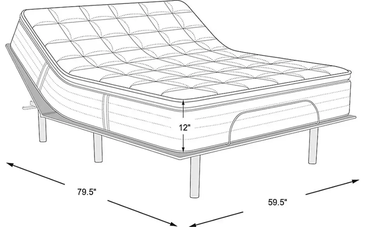 Therapedic Milford Queen Mattress with Head Up Only Base