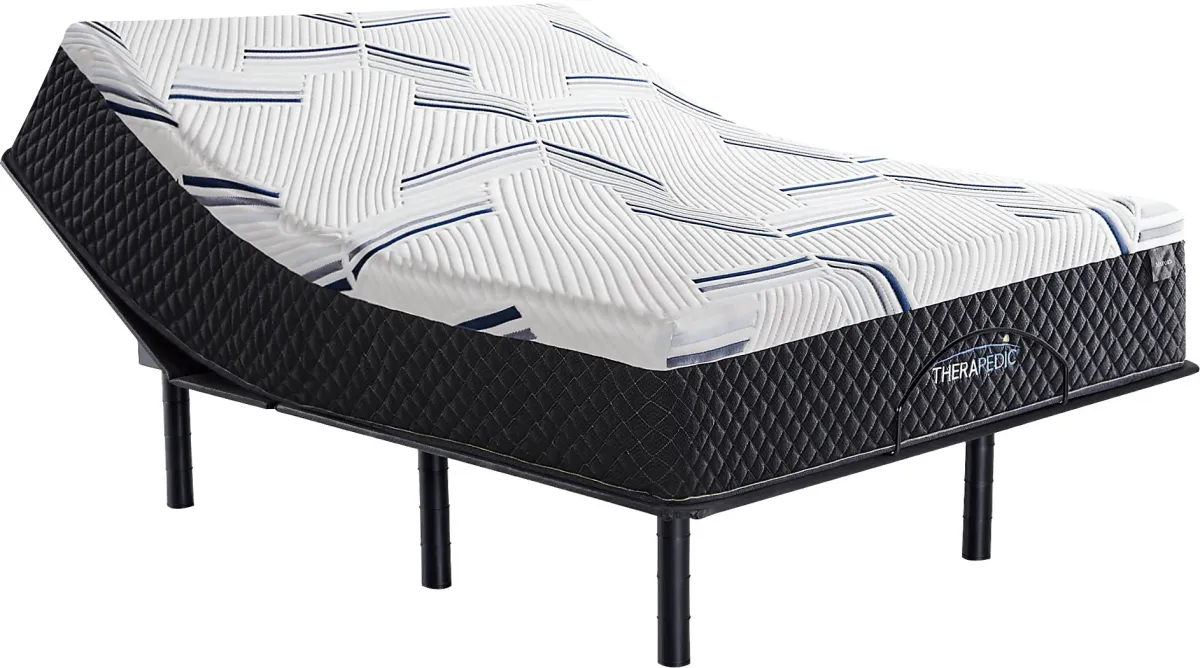 Therapedic Milford Queen Mattress with Head Up Only Base
