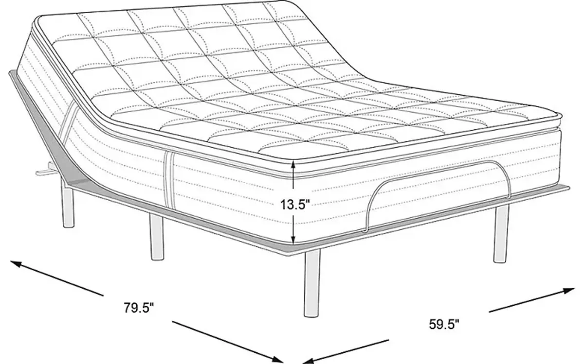 Therapedic Whexley Queen Mattress with Head Up Only Base