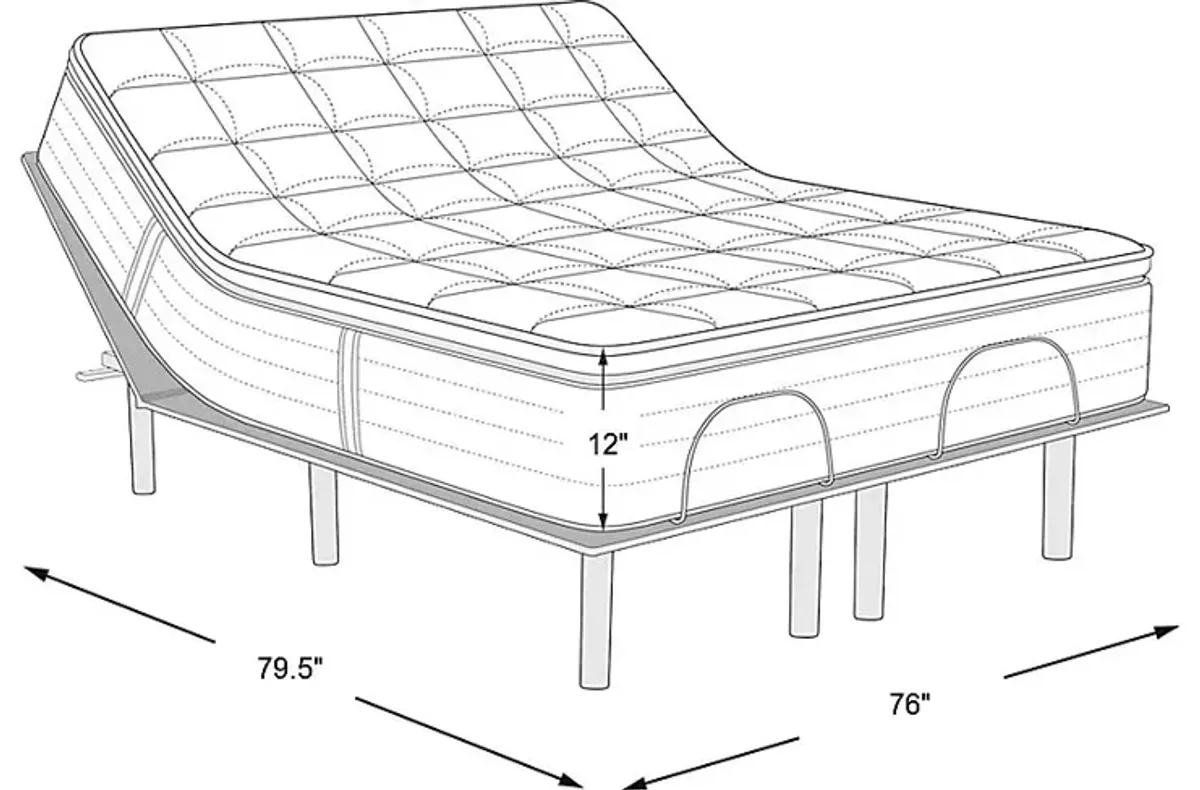 Therapedic Milford King Mattress with Head Up Only Base