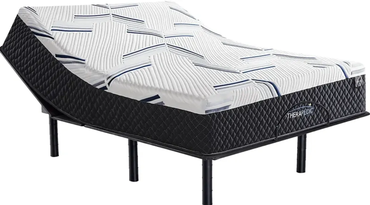 Therapedic Milford King Mattress with Head Up Only Base