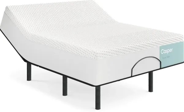Casper Snow Max Queen Mattress with Head Up Only Base
