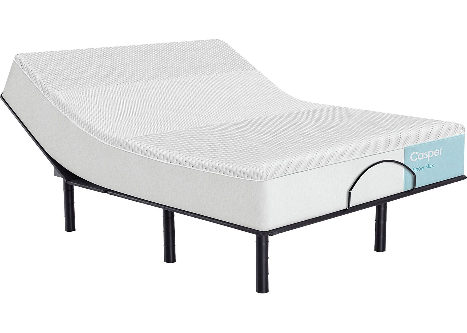 Casper Snow Max Queen Mattress with Head Up Only Base