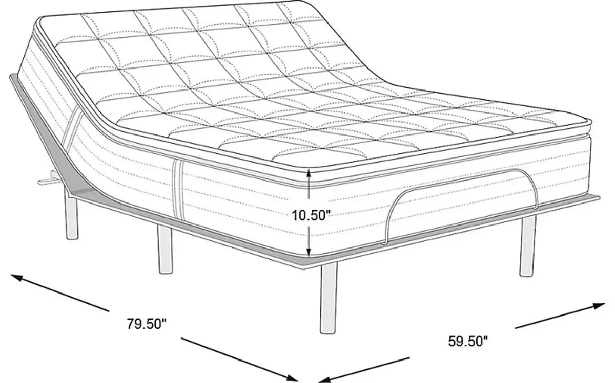 Casper Onyx Queen Mattress with Head Up Only Base