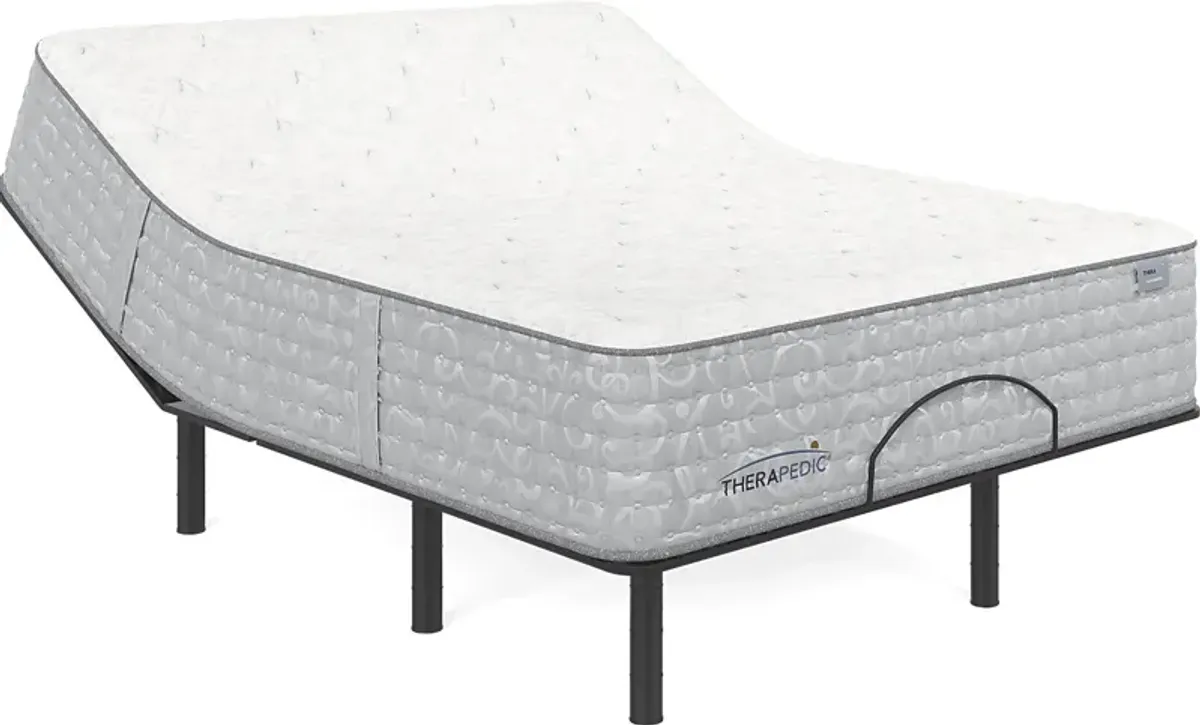 Therapedic Glassboro Queen Mattress with Head Up Only Base