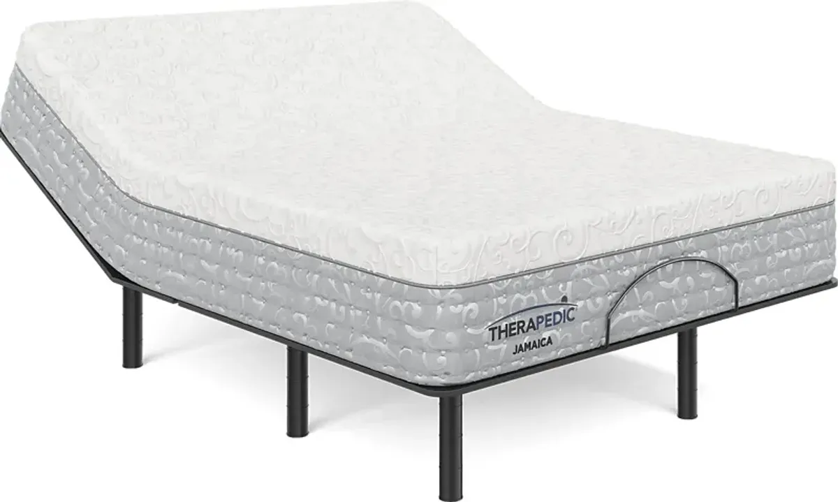 Therapedic Jamaica Queen Mattress with Head Up Only Base