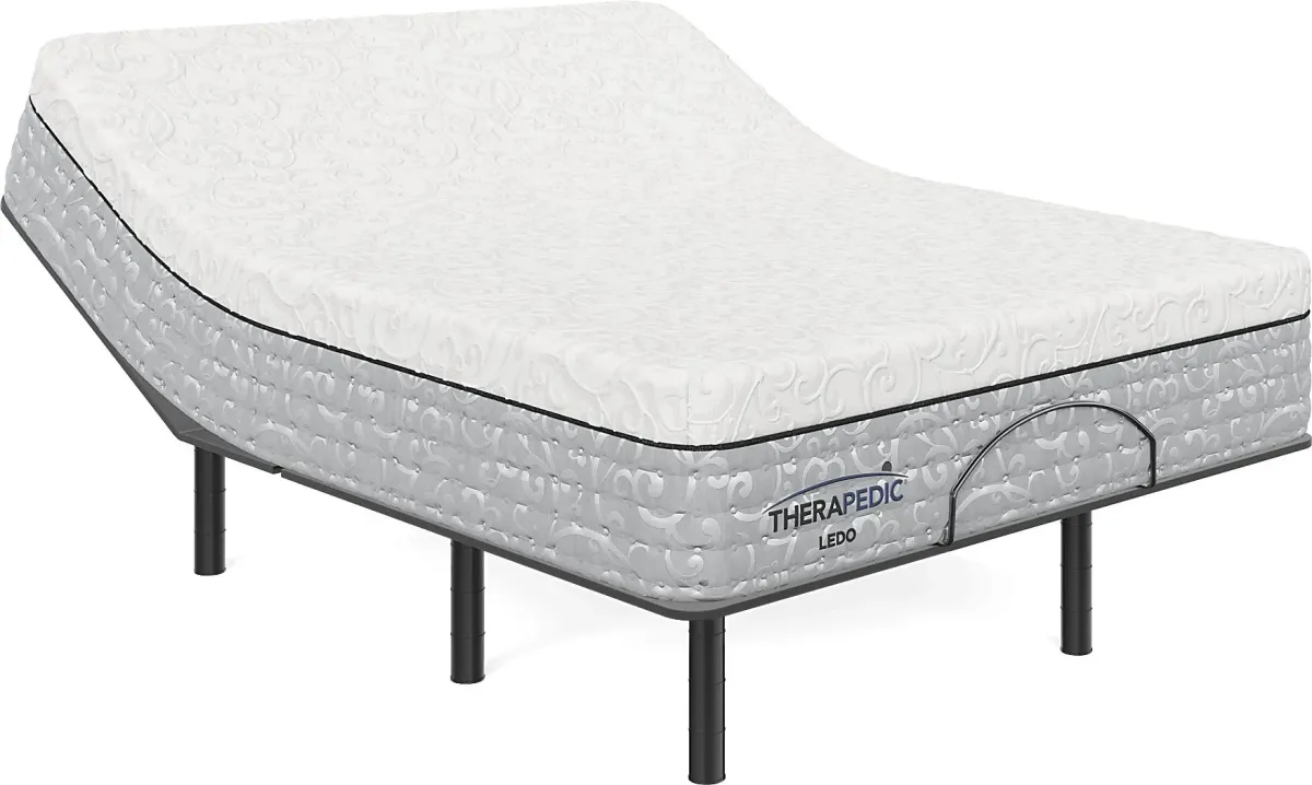 Therapedic Ledo Queen Mattress with Head Up Only Base