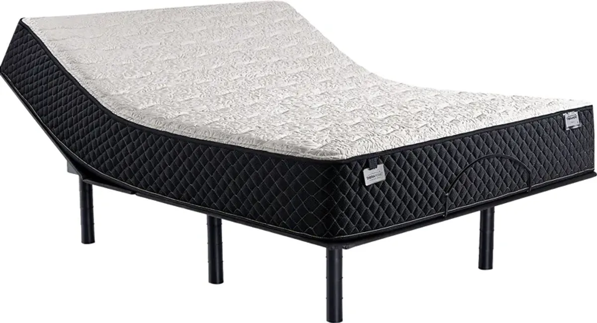 Therapedic Capella Queen Mattress with Head Up Only Base