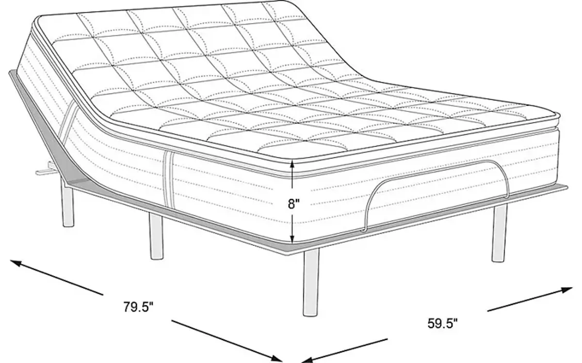 Therapedic Bravo Queen Mattress with Head Up Only Base