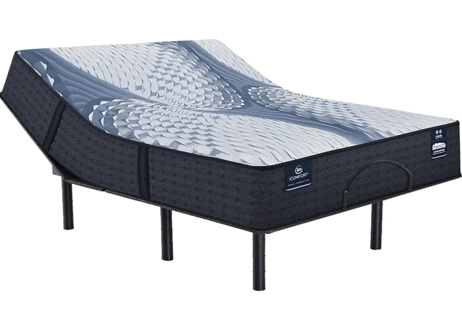 iComfort Iona Medium Queen Mattress Set with Head Up Only Base