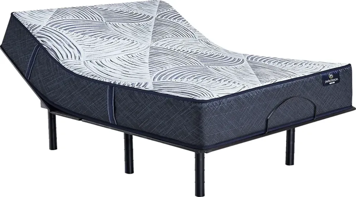 Serta Perfect Sleeper Hybrid Cobalt Bliss Queen Mattress with Head Up Only Base