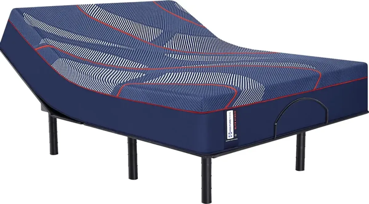 Sealy Posturepedic Hybrid Albany II Queen Mattress with Head Up Only Base