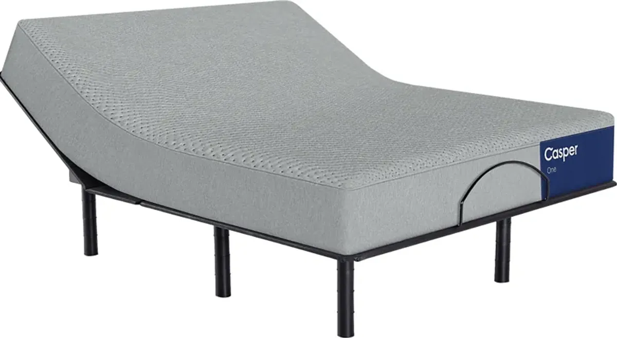 Casper One King Mattress with Head Up Only Base