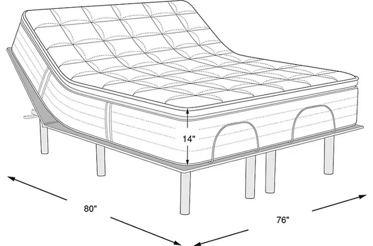 Casper Snow Max King Mattress with Head Up Only Base