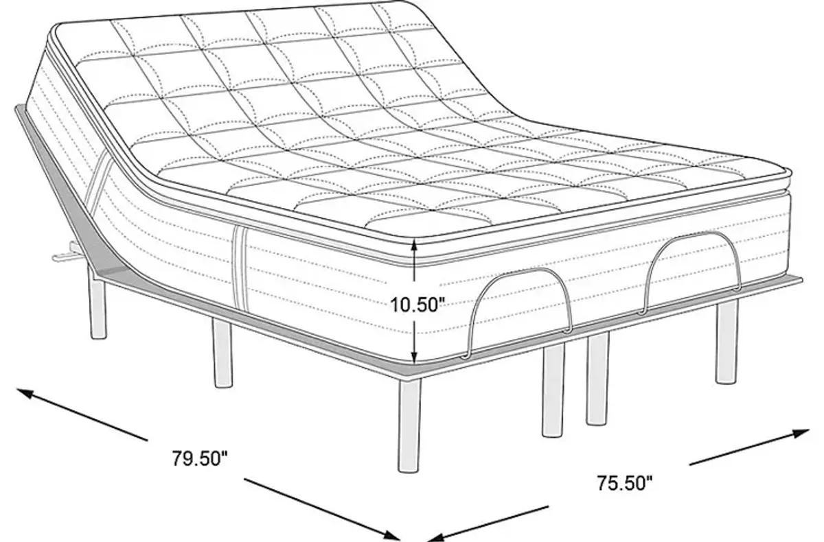 Casper Onyx King Mattress with Head Up Only Base