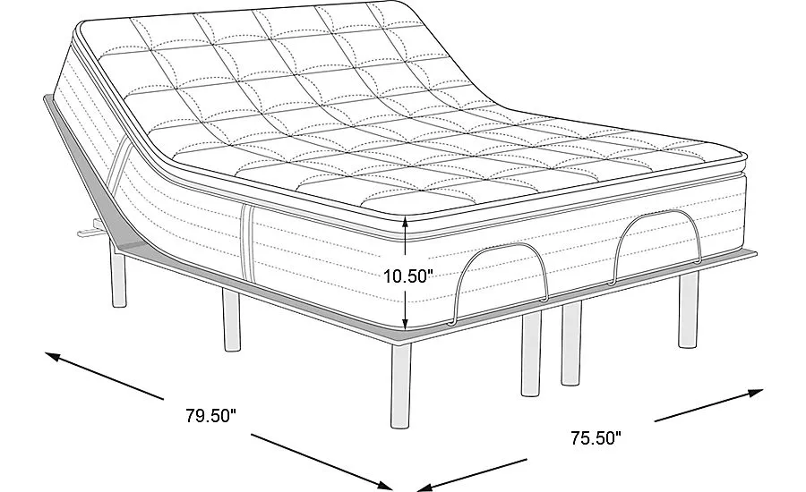 Casper Onyx King Mattress with Head Up Only Base