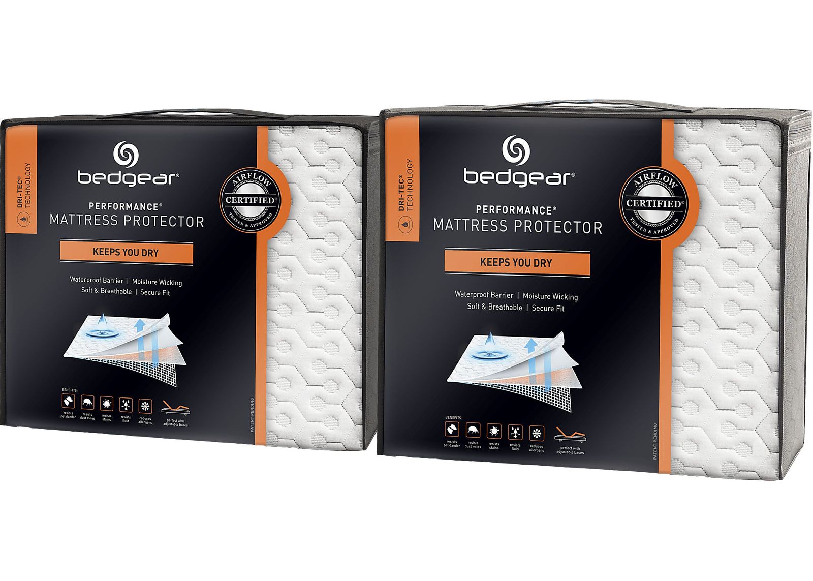 Bedgear DriTec Twin Mattress Protector Bundle by Rooms To Go