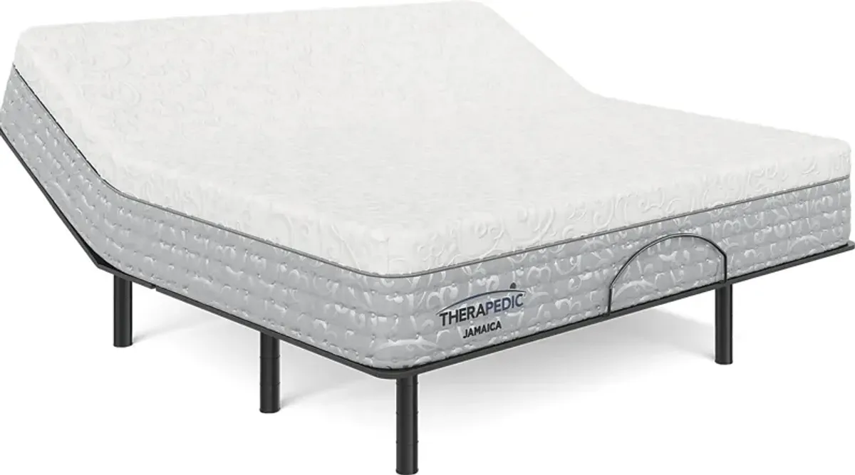 Therapedic Jamaica King Mattress with Head Up Only Base