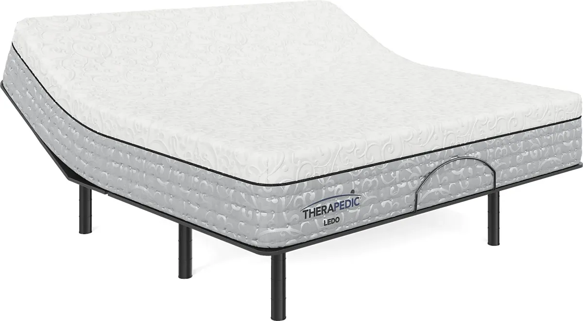 Therapedic Ledo King Mattress with Head Up Only Base