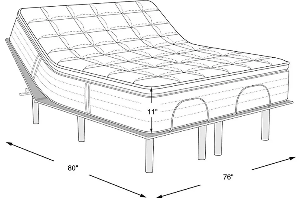 Therapedic Capella King Mattress with Head Up Only Base