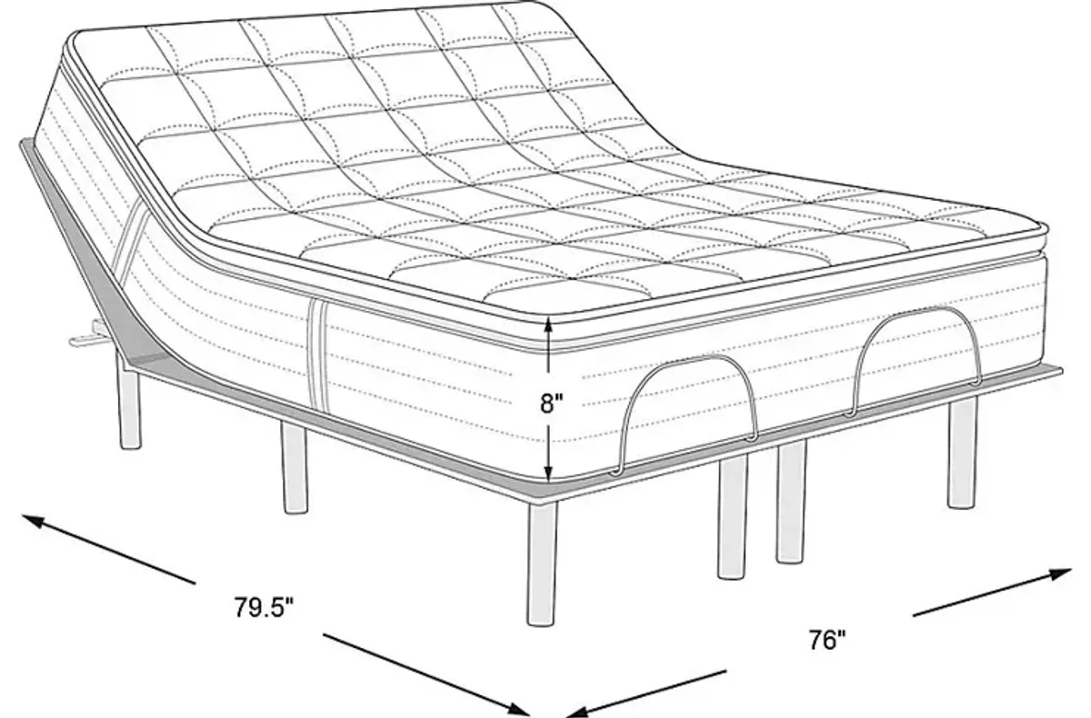 Therapedic Bravo King Mattress with Head Up Only Base