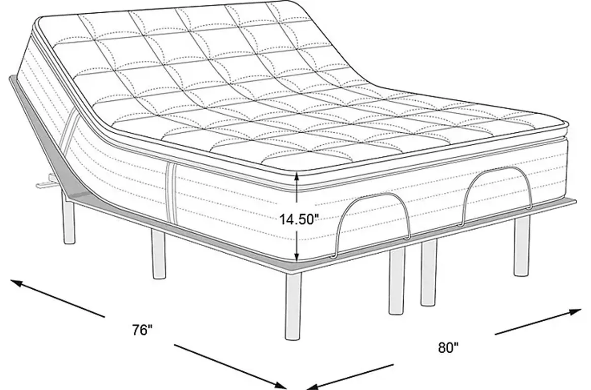 Therapedic Topaz King Mattress with Head Up Only Base