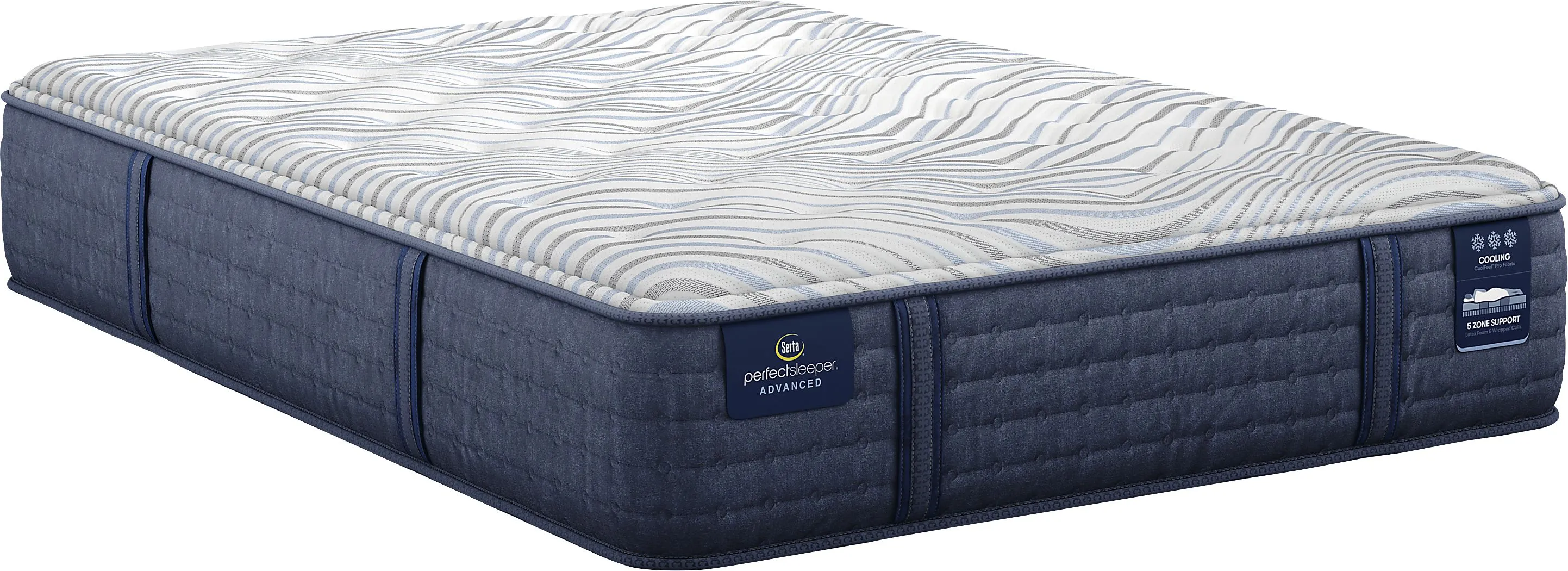 Serta Perfect Sleeper Advanced Medium King Mattress Set with Head Up Only Base