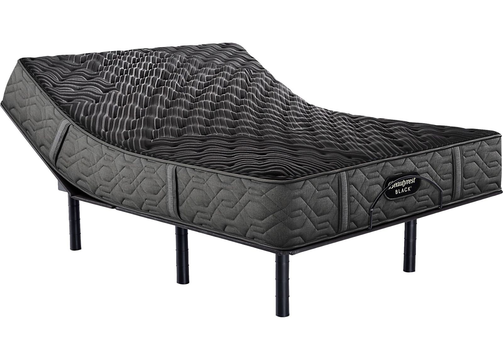 Beautyrest Black Series One Extra Firm King Mattress Set with Head Up Only Base