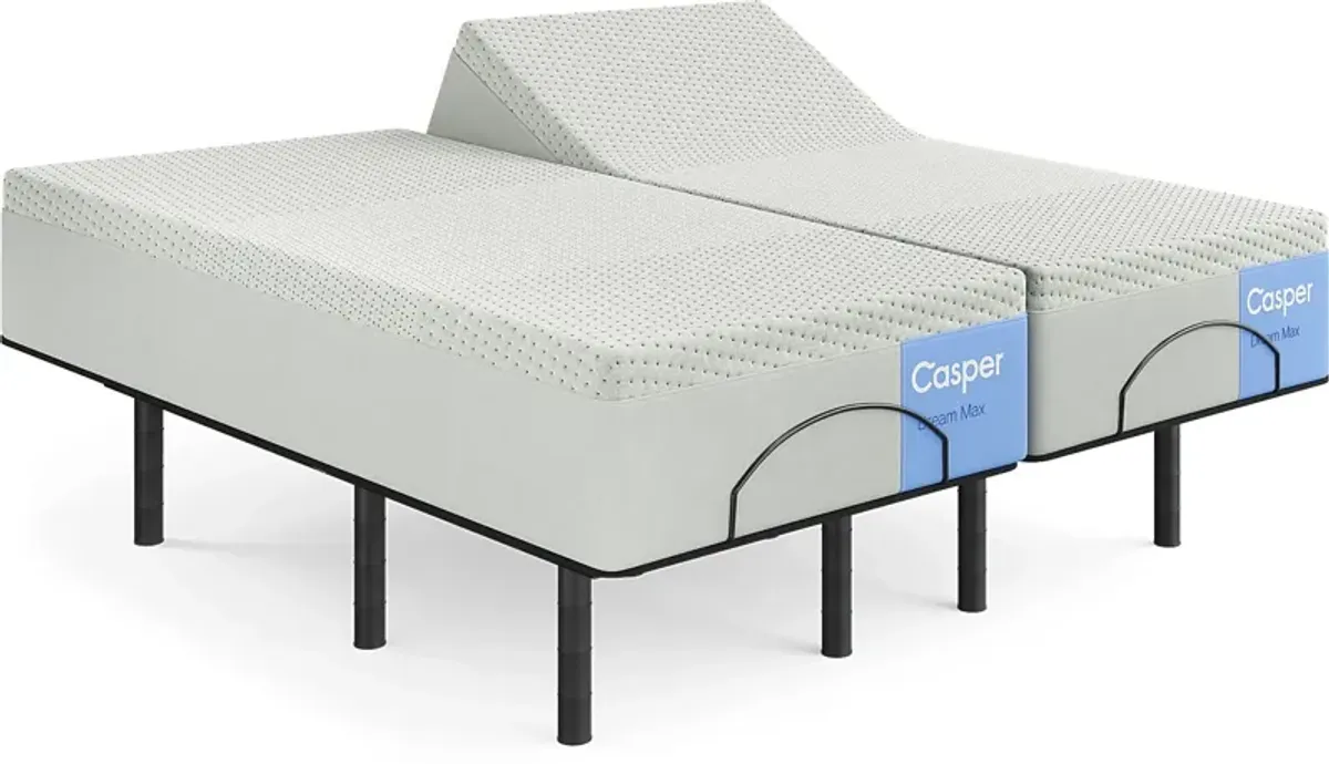 Casper Dream Max Split King Mattress with Head Up Only Base