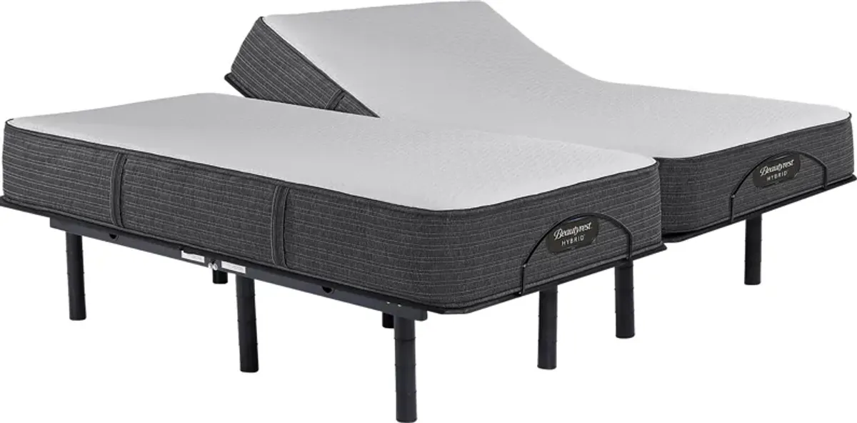 Beautyrest Select Broad Peak Medium Hybrid Split King Mattress Set with Head Up Only Base