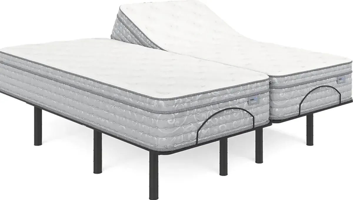 Therapedic Everdeen Split King Mattress with Head Up Only Base