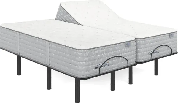 Therapedic Glassboro Split King Mattress with Head Up Only Base