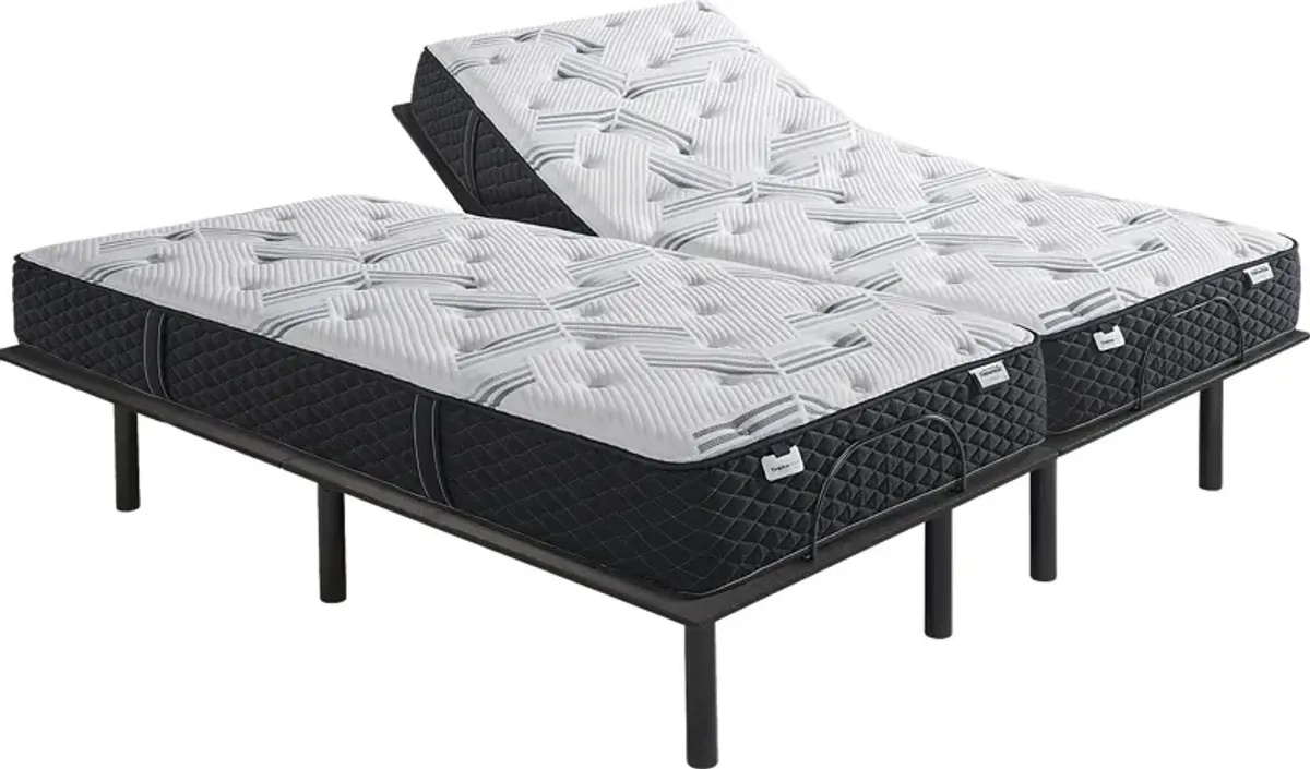 Therapedic Essence Split King Mattress with Head Up Only Base