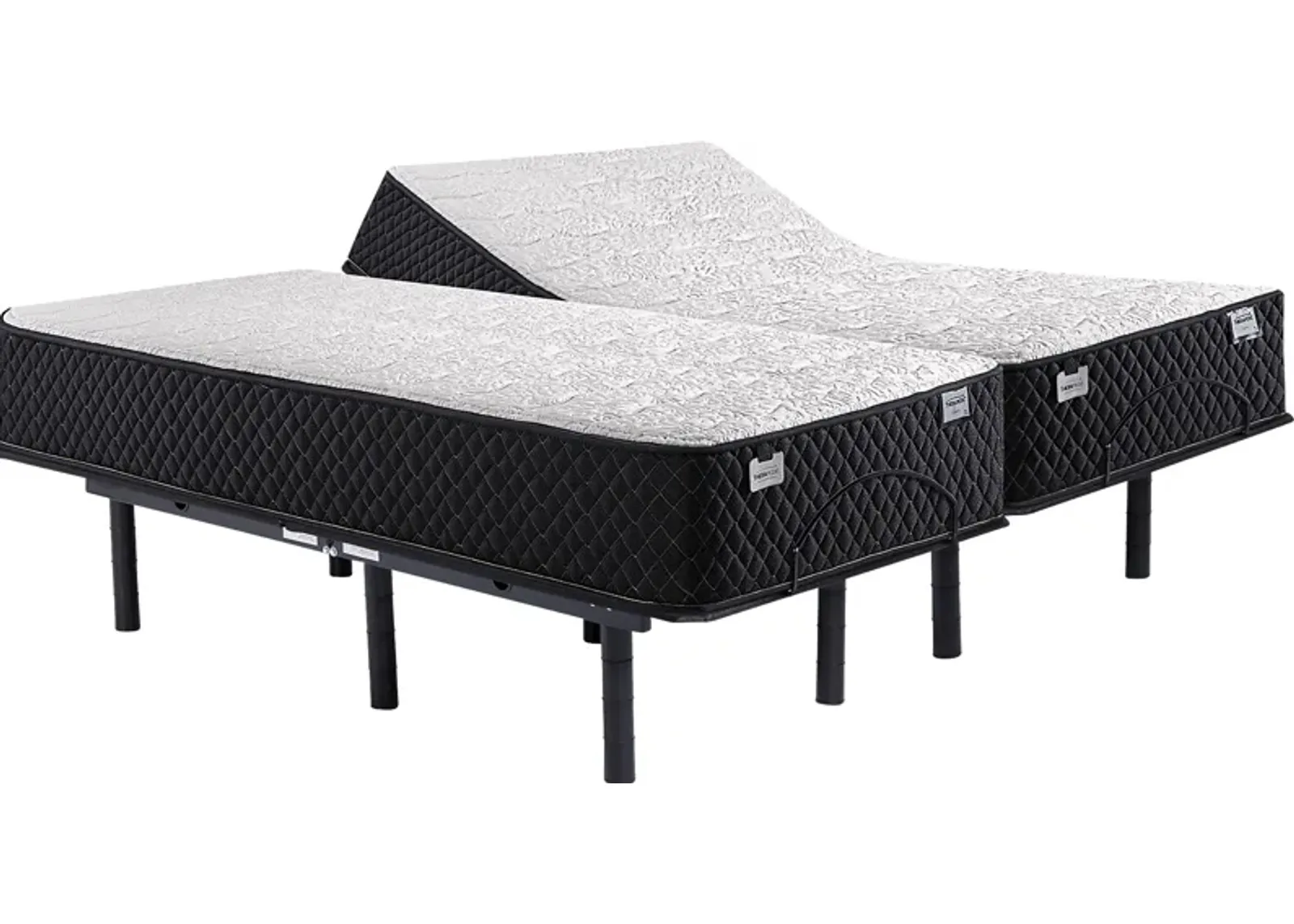 Therapedic Capella Split King Mattress with Head Up Only Base