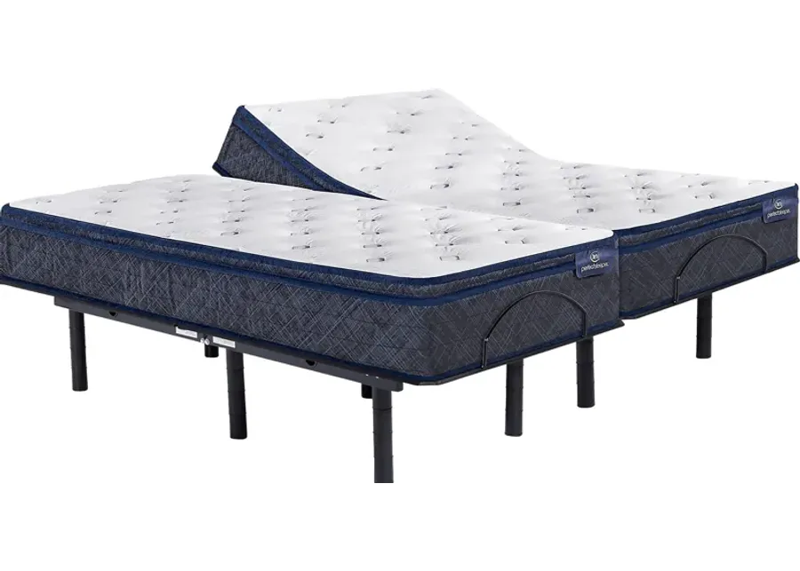 Serta Perfect Sleeper Arial Cove Split King Mattress with Head Up Only Base